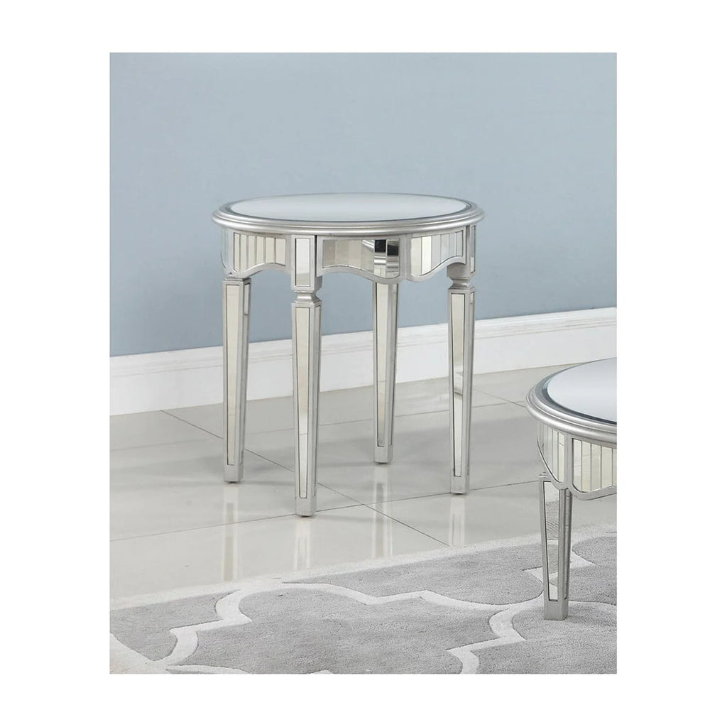 Mirrored Glass End Table U81823