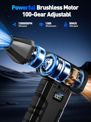 Cordless Electric Air Duster 130000RPM with LED Light L100