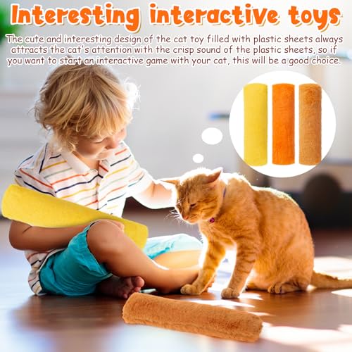 6 Pcs Catnip Cat Toy with Crinkle Sound Soft Plush R854