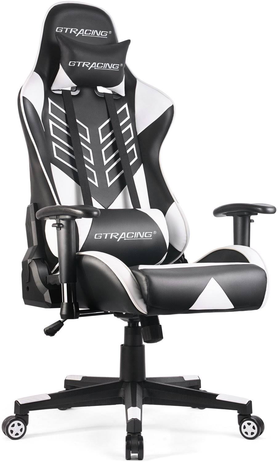 White Ergonomic Racing Game Chair G923688