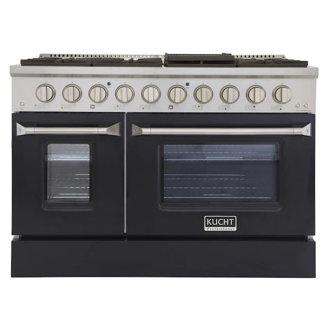 48 in. Natural Gas Range with Black Door T915
