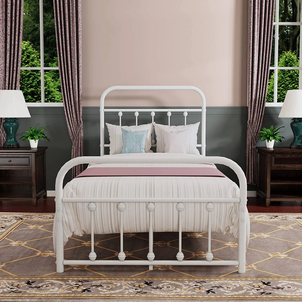 Vintage Queen Metal Platform Bed Frame E8039