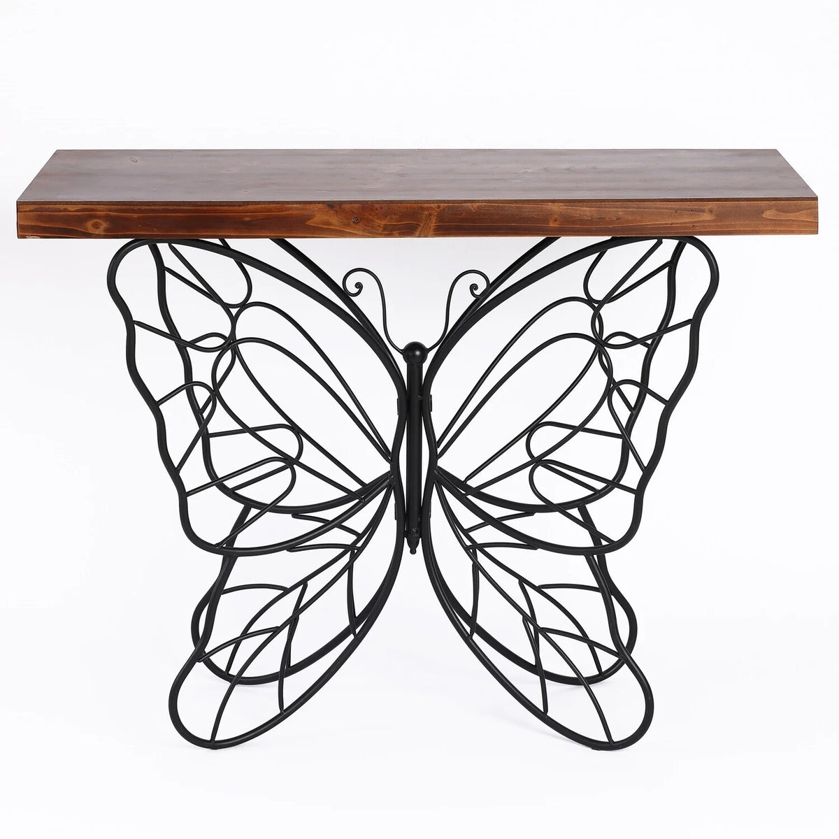 Wood Top Metal Accent Console And Entry Table H667660