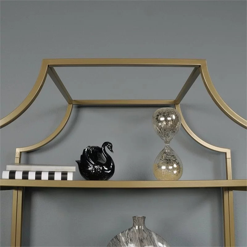 5 Shelf Metal Framed Bookcase Set of 2 X3331
