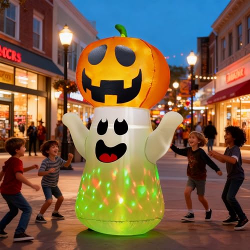 8FT Inflatable Halloween Decoration with Built-in LED Lights E29277