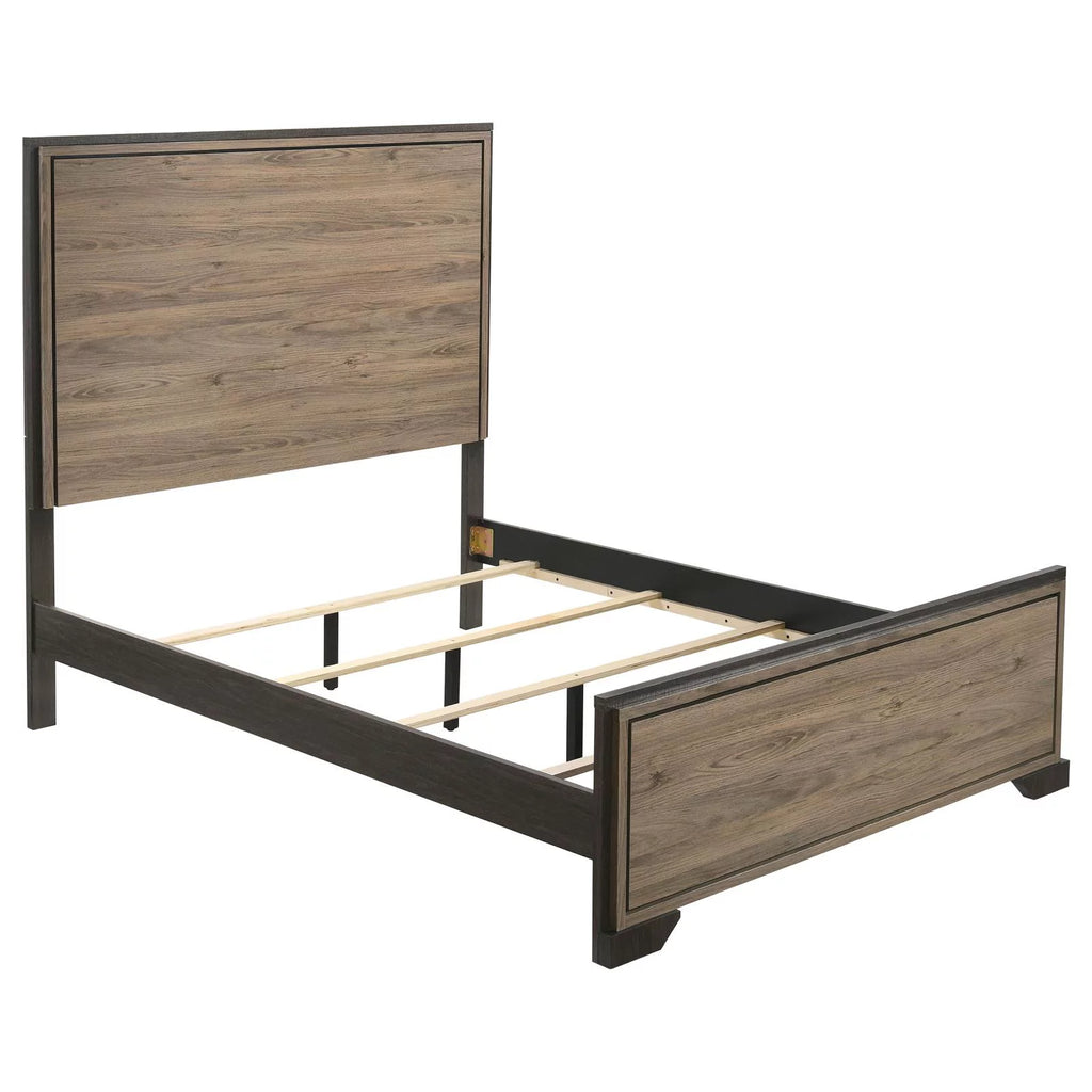 5-piece Eastern King Bedroom Set Brown and Light Taupe C65532