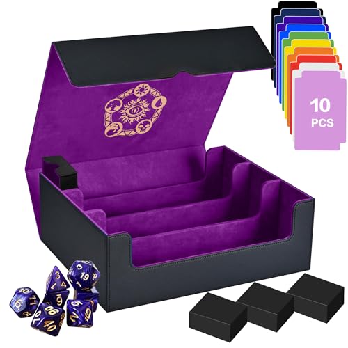 Red Trading Card Storage Box with 10 Dividers V70897
