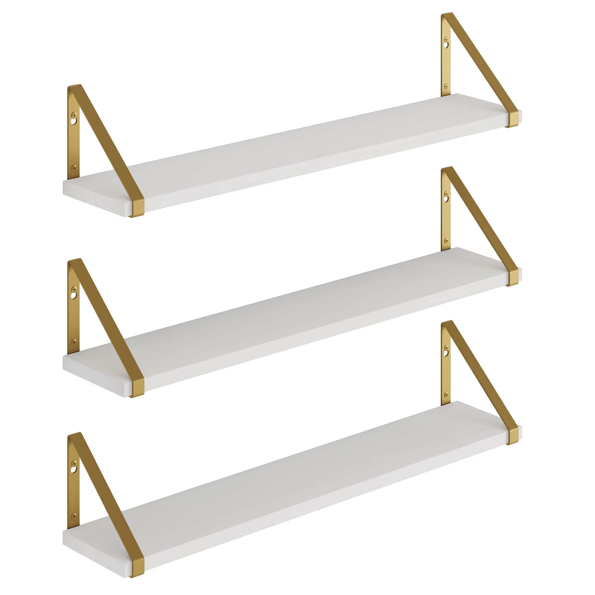 Natural Wood Floating Shelves Set of 3 C9710