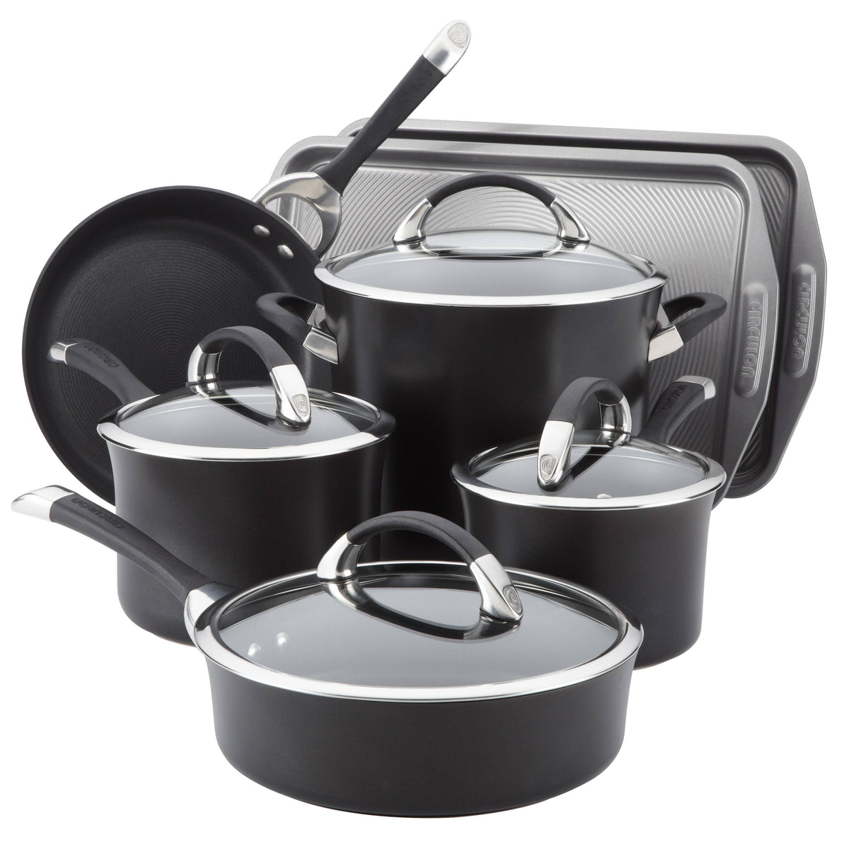 11-Piece Black Cookware Set A441