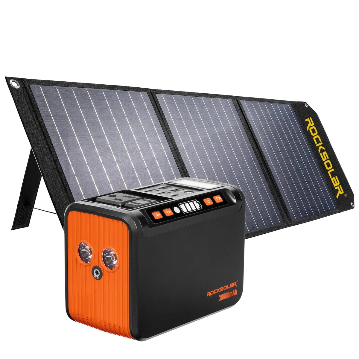 80W Portable Power Station with 30W Foldable Solar Panel P3842