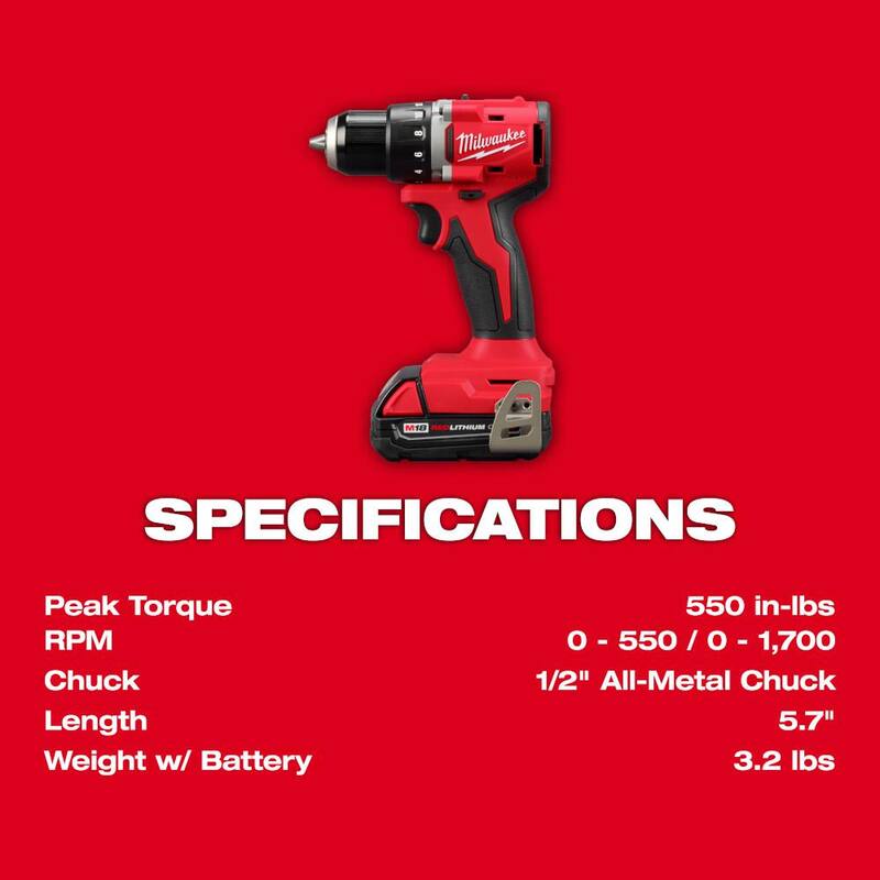 18V Lithium-Ion Brushless Cordless Compact Drill/Impact Combo Kit (2-Tool) with Oscillating Multi-Tool I884