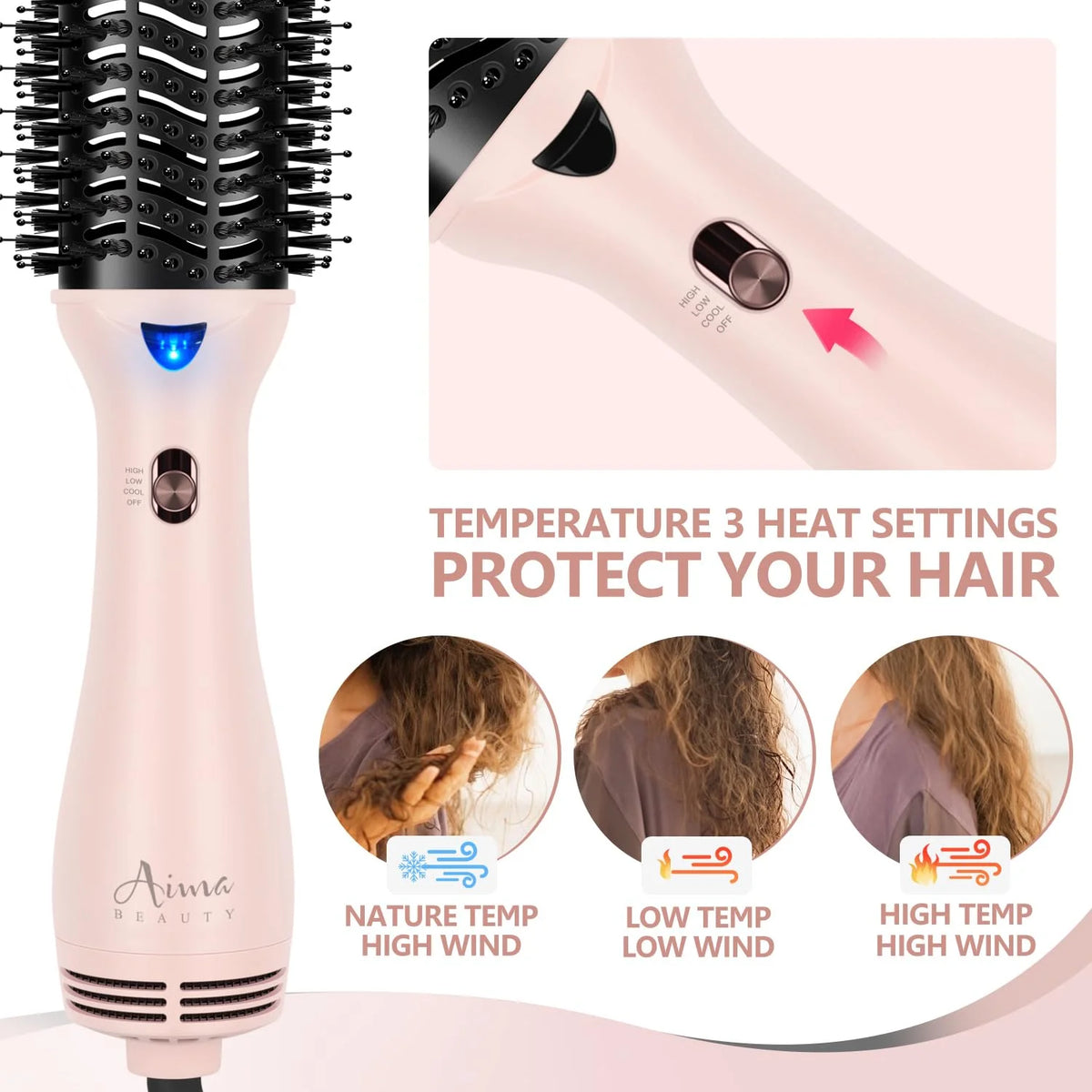 Pink Hot Air Brush P1178