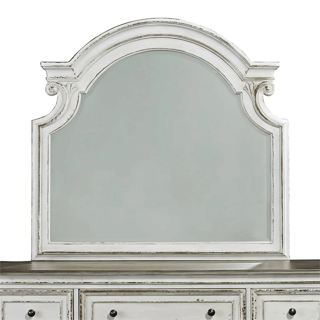 White Dresser and Mirror V70833