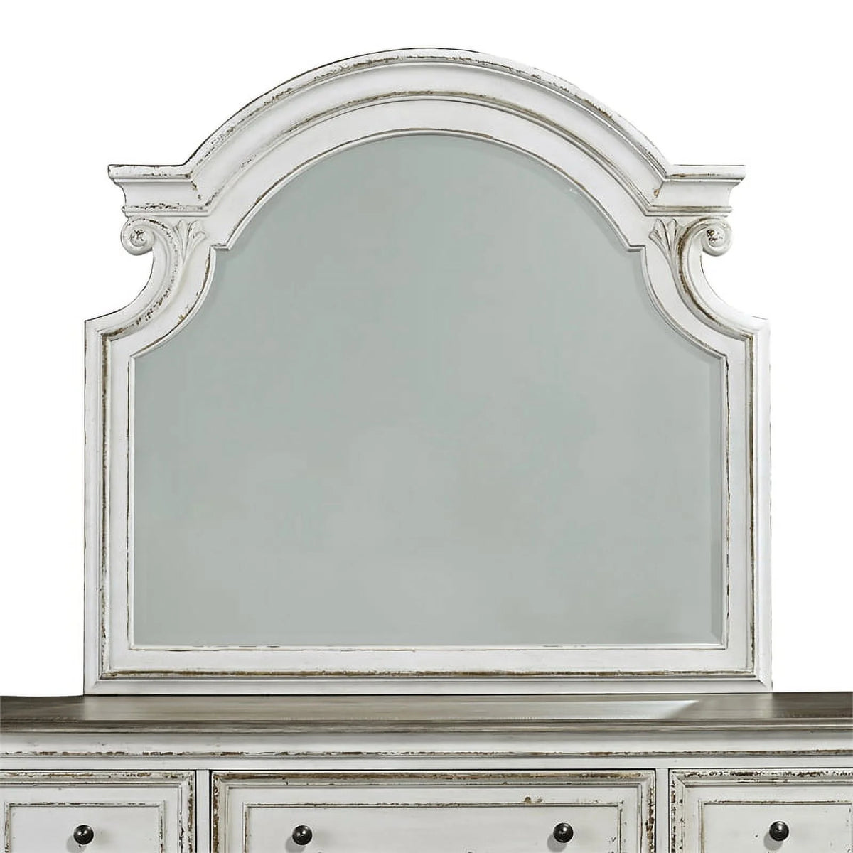 White Dresser and Mirror V70833
