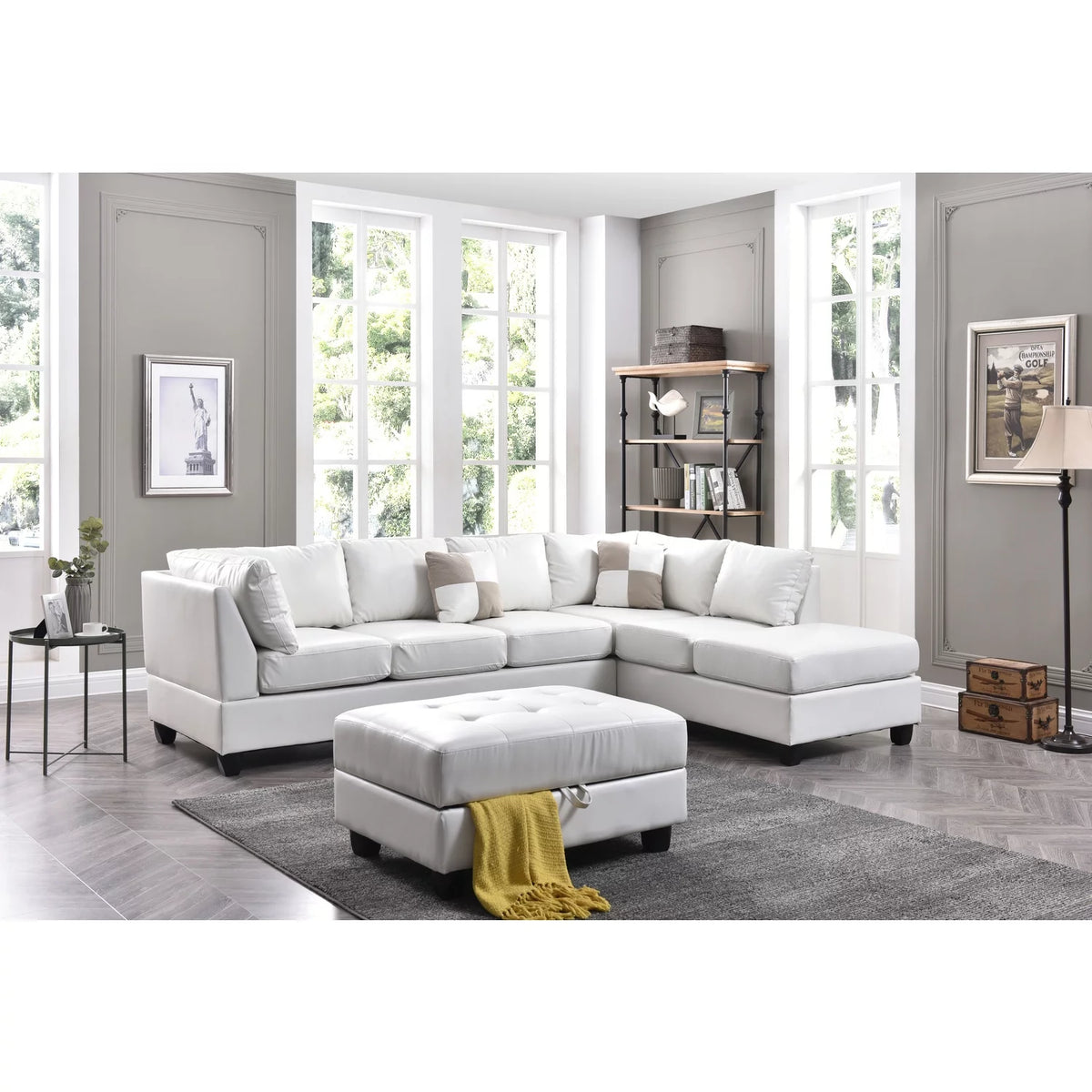 White Sectional G324