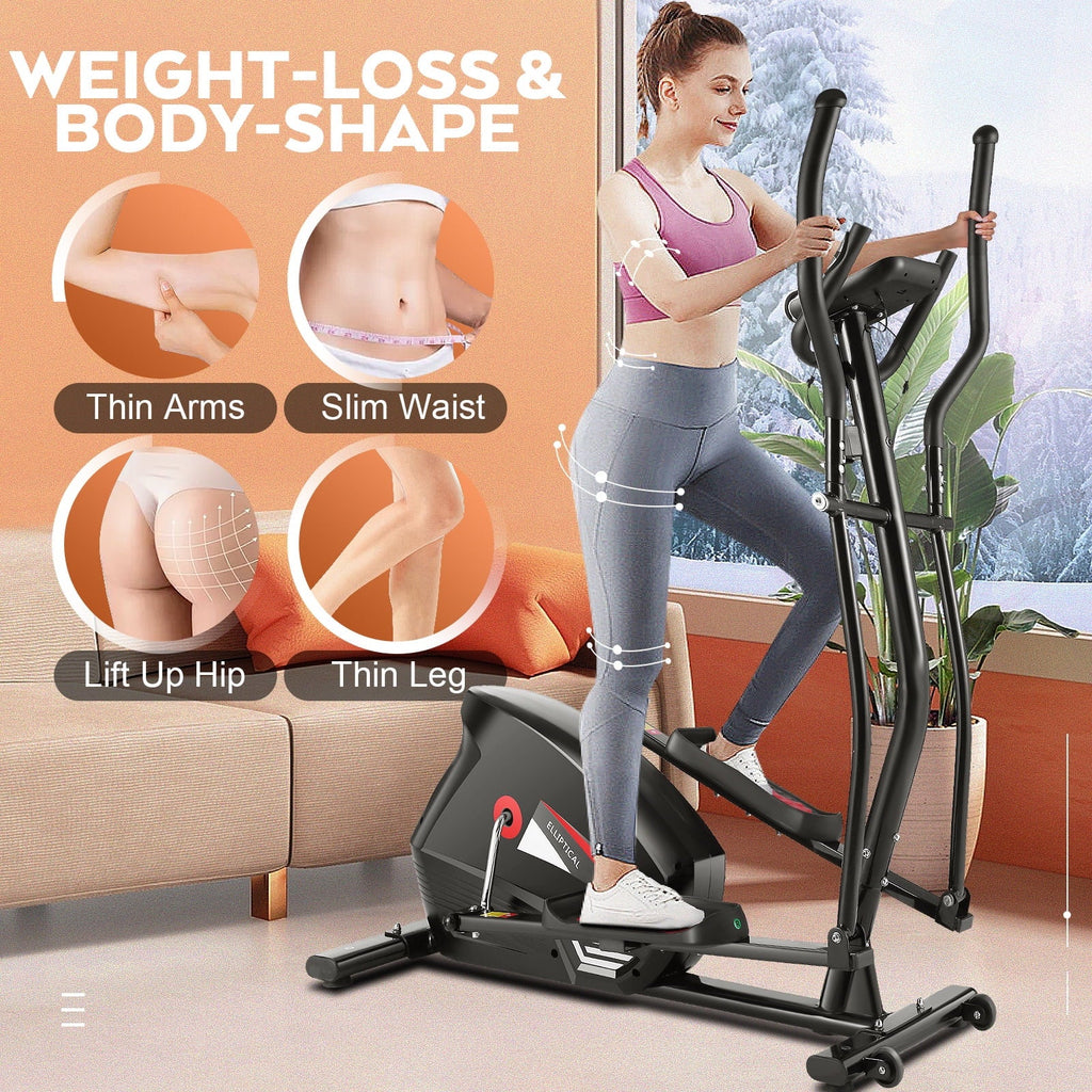 Elliptical Machine with 10 Levels Magnetic Resistance & LCD Display D4645