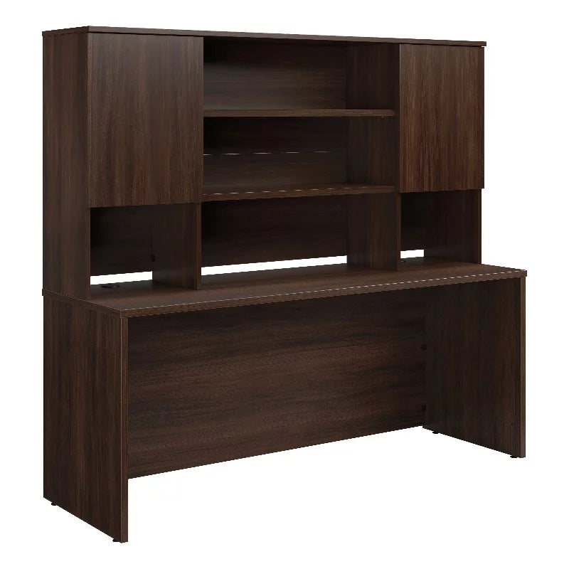 Engineered Wood Desk with Hutch I276