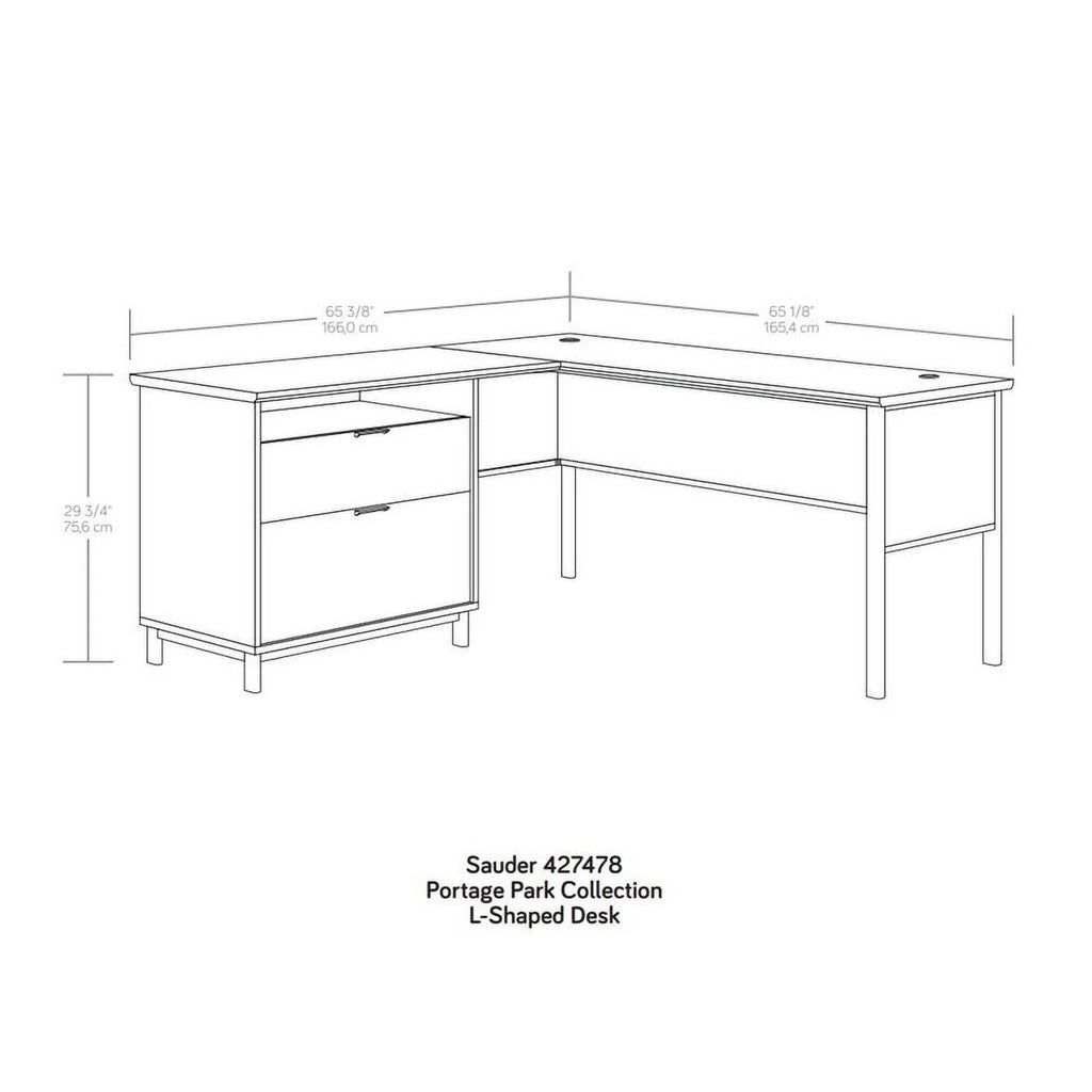 L-Shape Engineered Wood Desk K452945