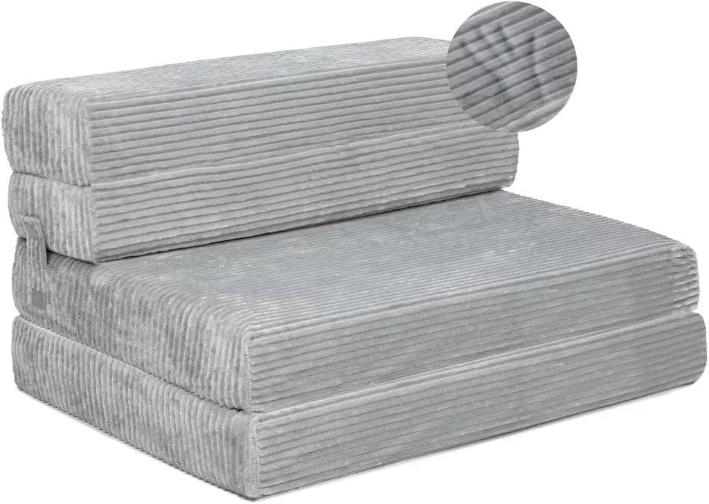 Tri Folding Memory Foam Sofa Mattress with Washable Cover, Twin Size A4750