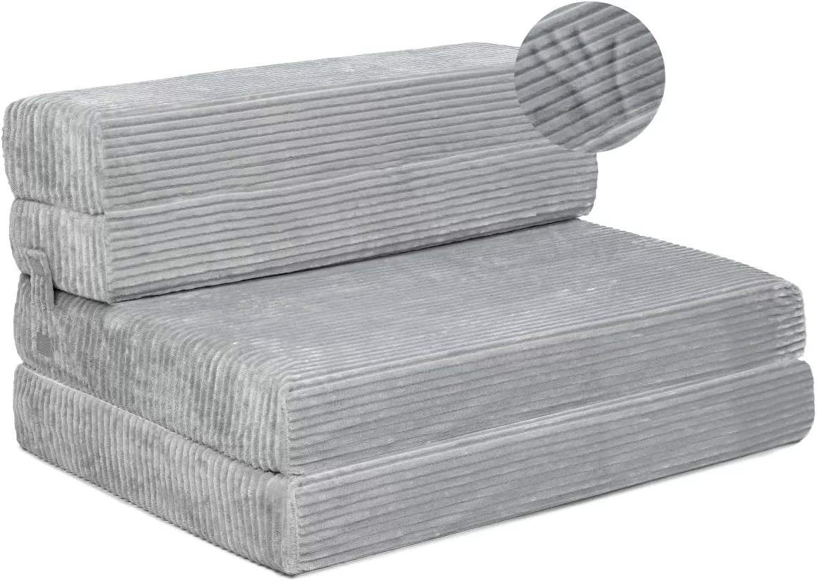Tri Folding Memory Foam Sofa Mattress with Washable Cover, Twin Size A4750