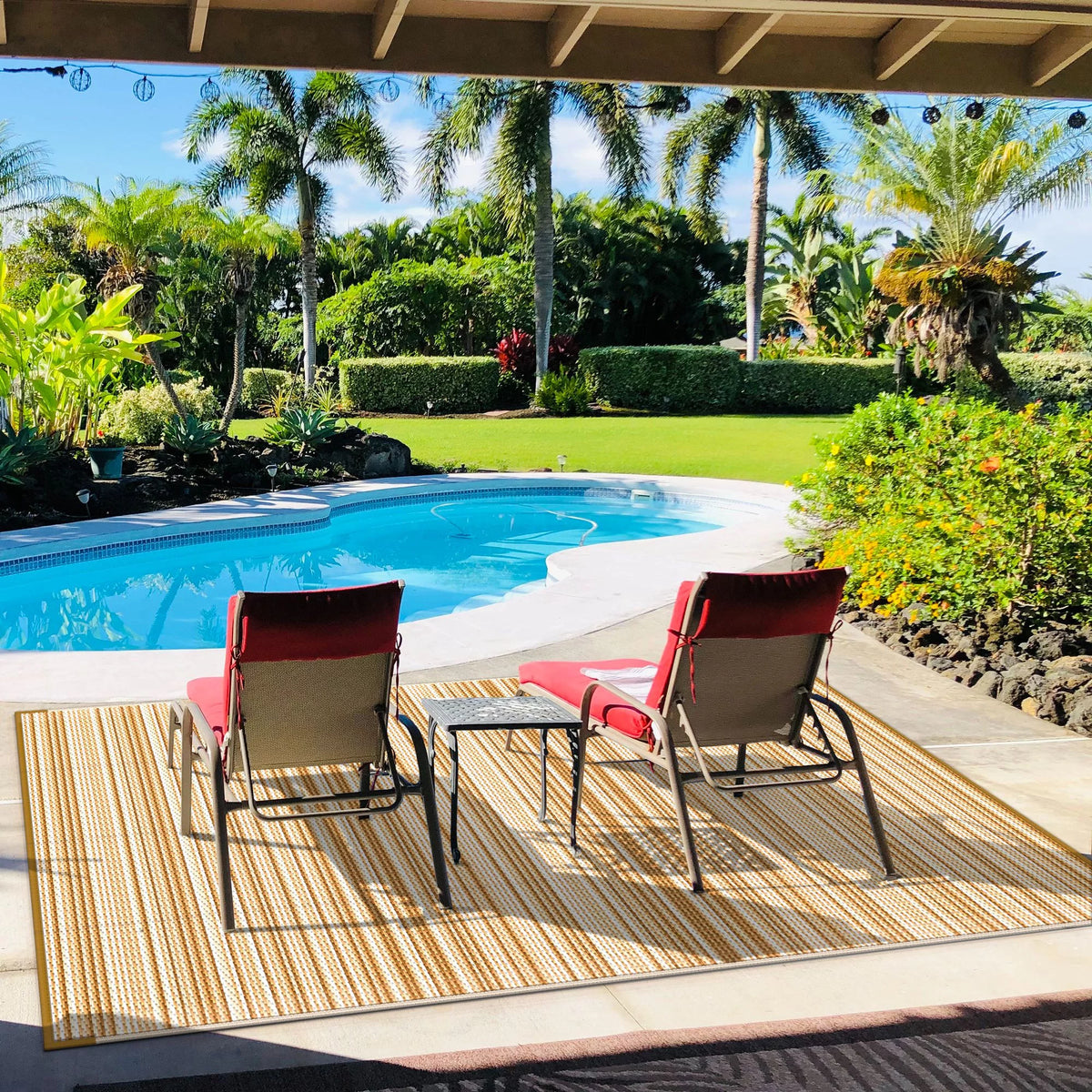 6x9 Waterproof Reversible Outdoor Area Rug K57886