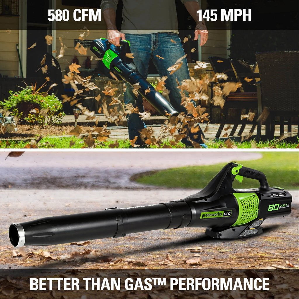 80V 580 Cfm 145 Mph Brushless Leaf Blower with 2.5 Ah Battery & Charger Z7069