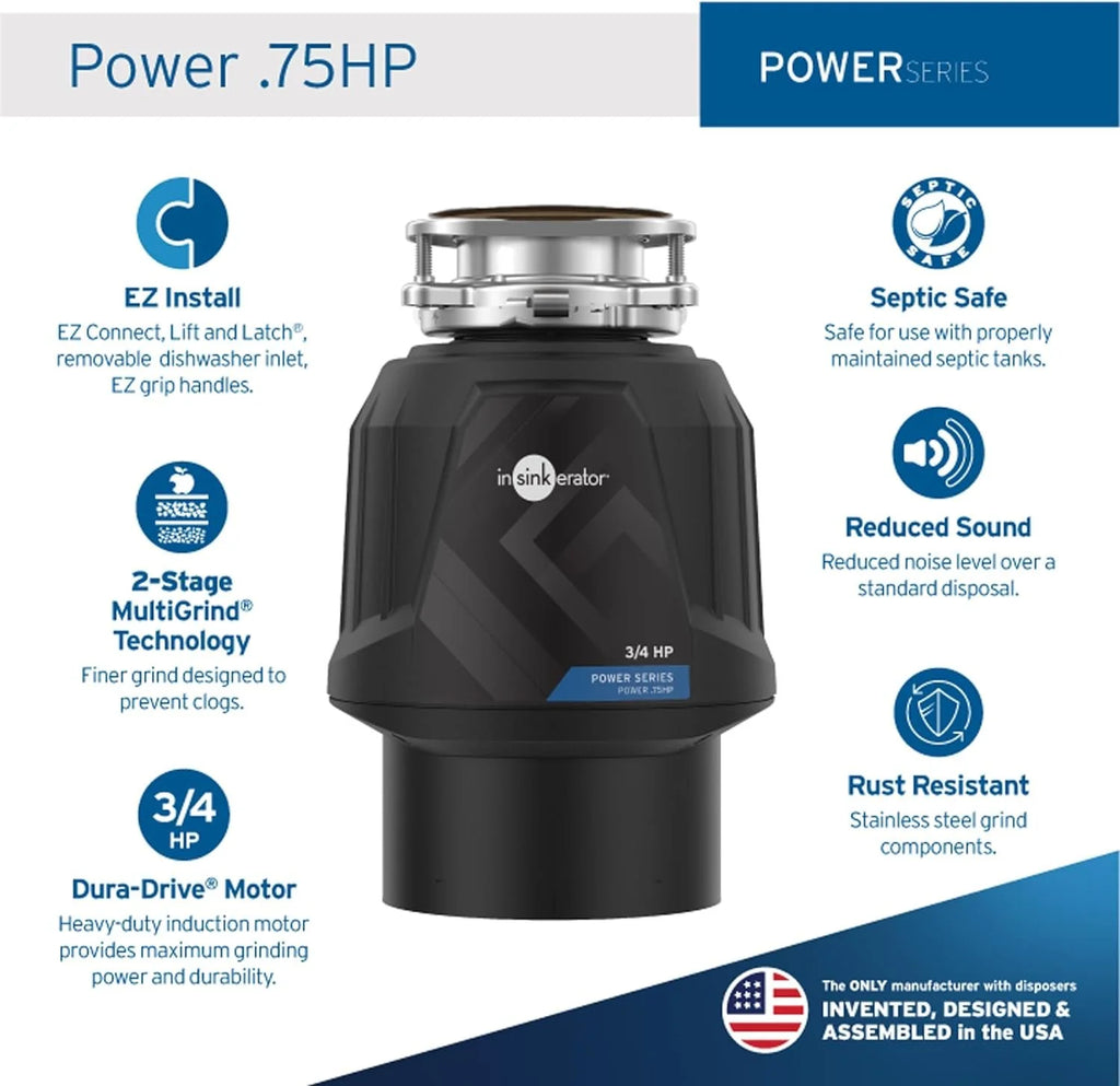 3/4 HP Continuous Feed Garbage Disposal N48754