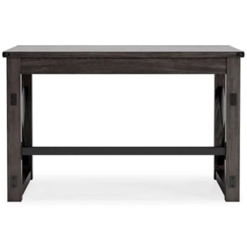 Dark Gray Rustic Farmhouse Home Office Desk L42299