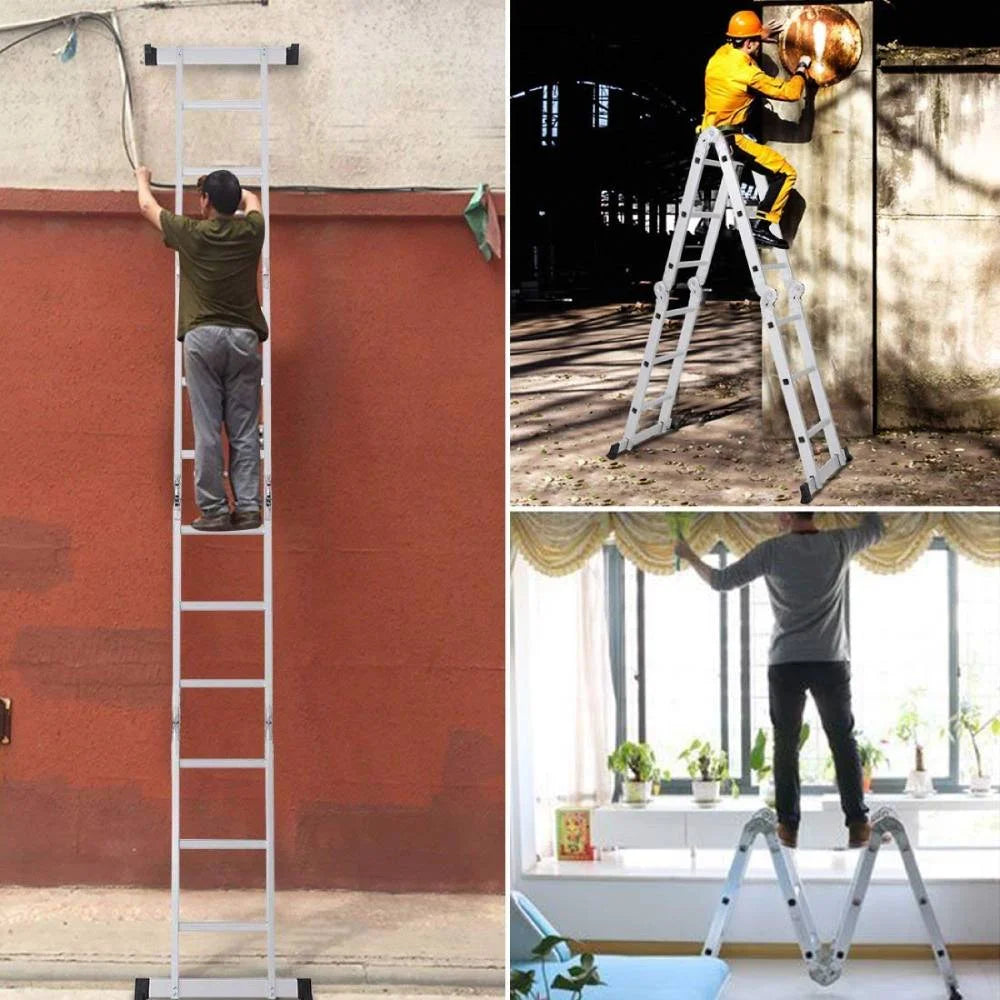 12.5ft 7 in 1 Folding Aluminium Scaffold Ladder A695