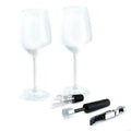 Black 5 Piece Crystal Wine Set C76678