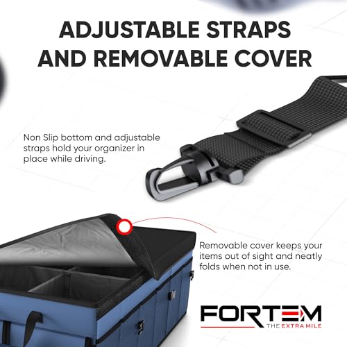 Collapsible Multi Compartment Car Trunk Organizer S11008