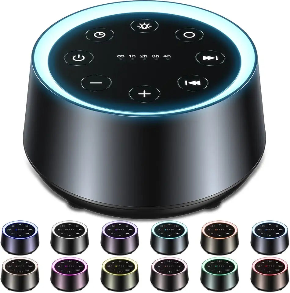 White Noise Machine with 30 Soothing Sounds 12 Night Light 32 Volume Levels 5 Timers D180