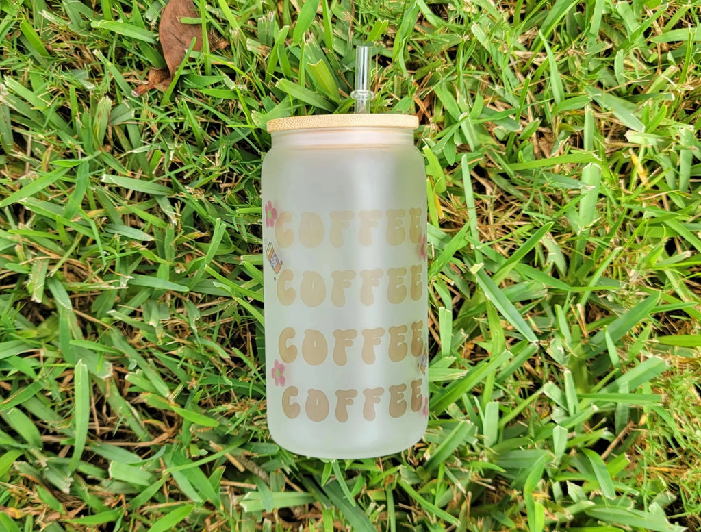 16 oz Coffee Beer Can Glass K137
