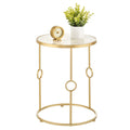 Round Side/End Table with Decorative Legs N41919