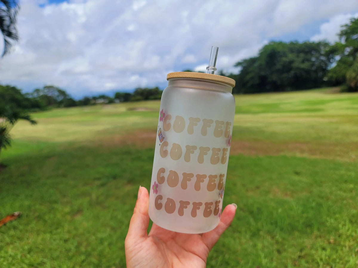 16 oz Coffee Beer Can Glass K137