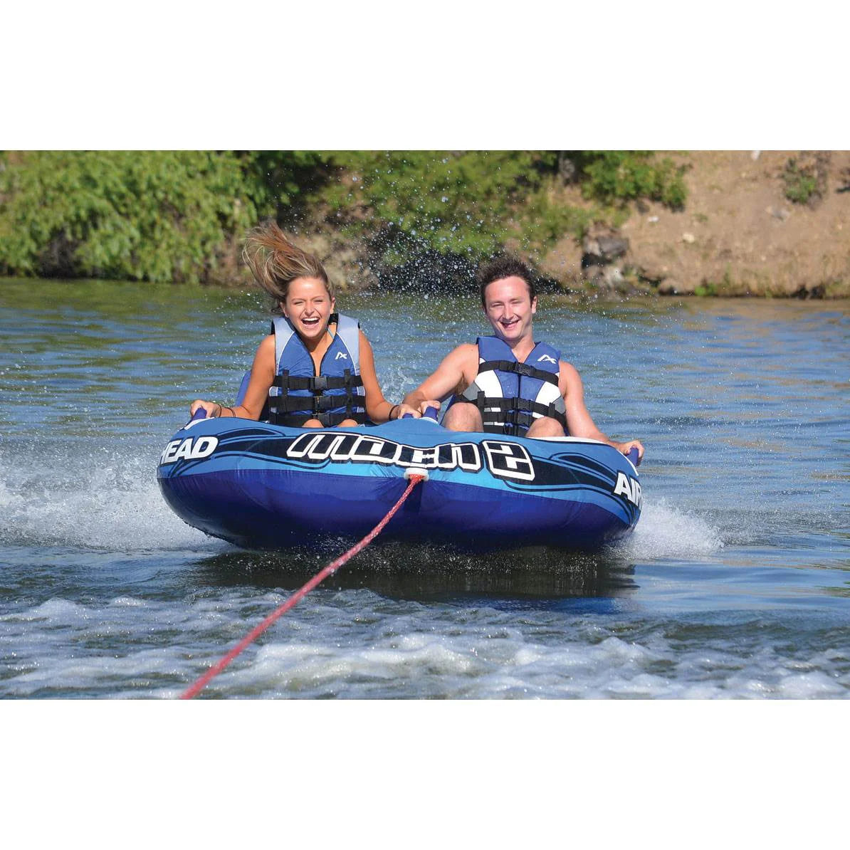Blue Two-Person Towable Boat Tube B6277
