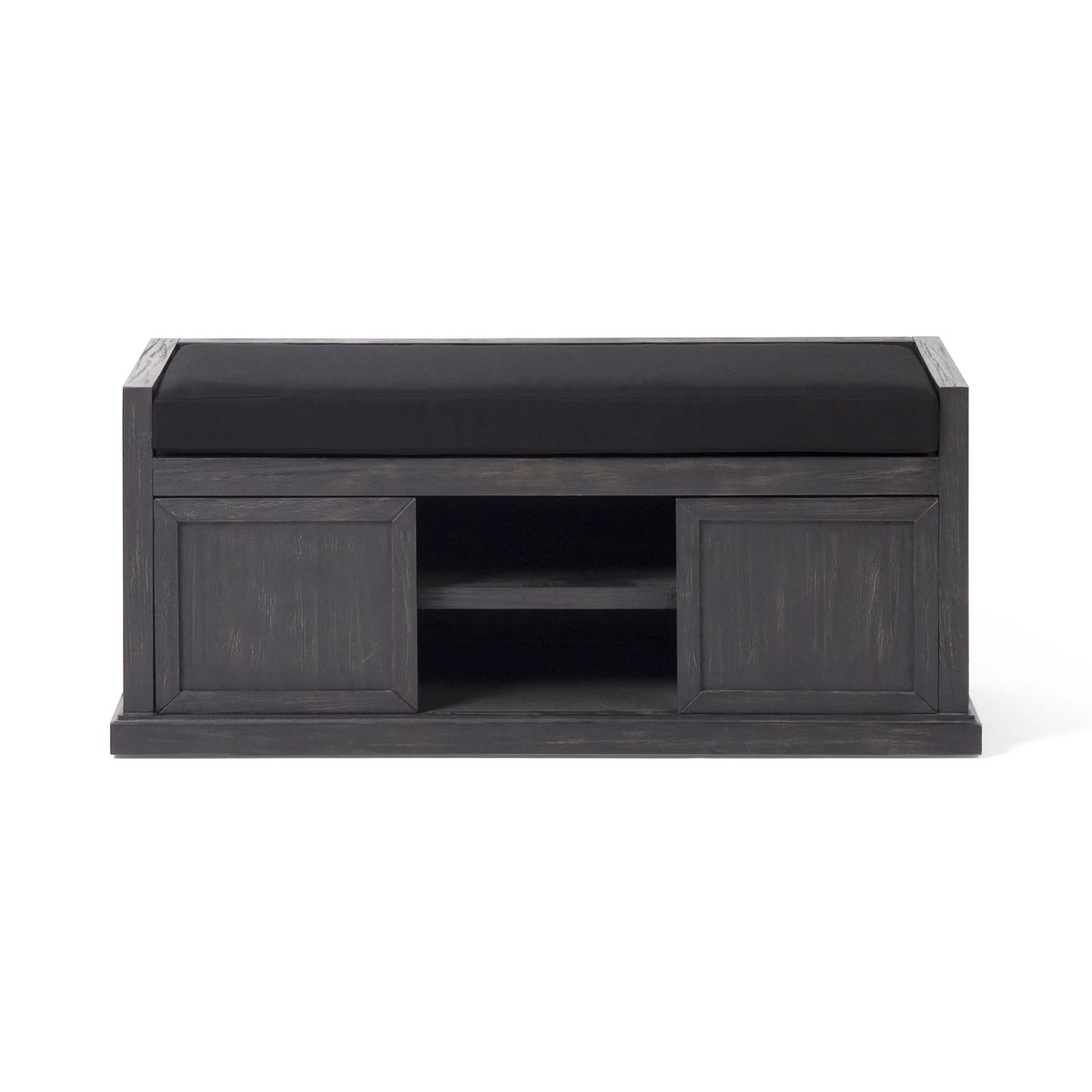 Acacia Wood Storage Bench with Cushion U503319