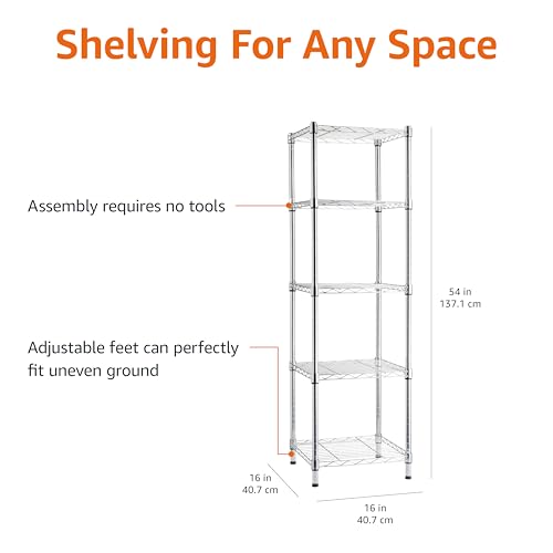 3-Shelf Adjustable Steel Wire Rack Shelving, Black R19436