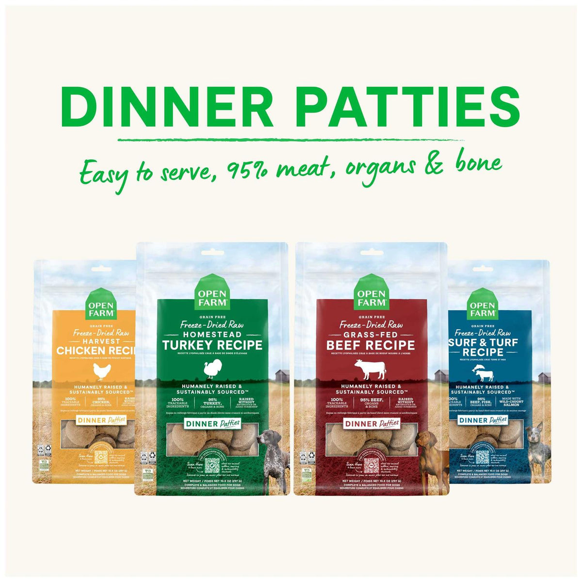 Freeze Dried Raw Patties Dog Food I241