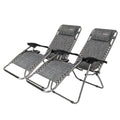 2PCS Outdoor Zero Gravity Folding Lounge Chair Gray N366337