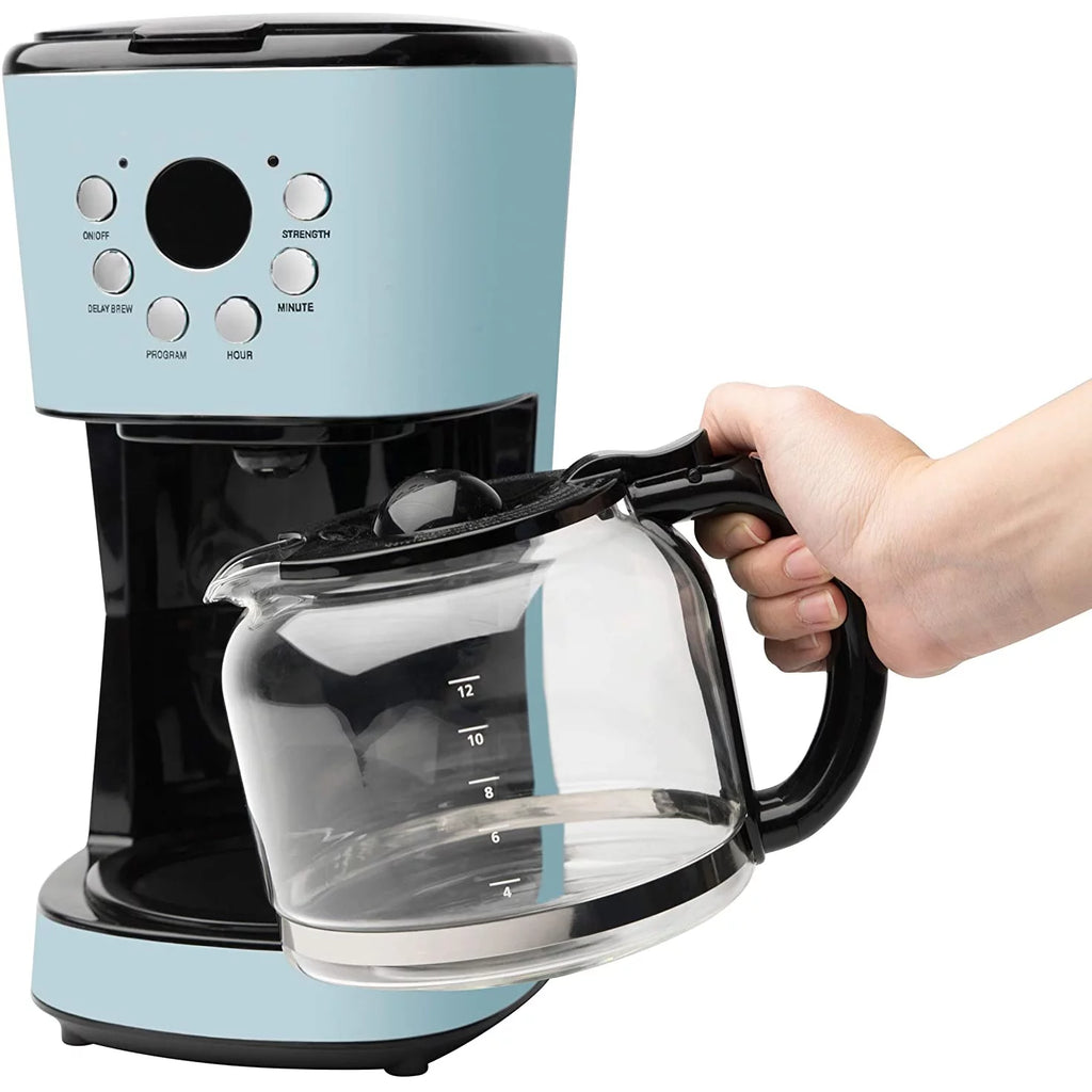 Blue 12 Cup Programmable Coffee Maker Q857