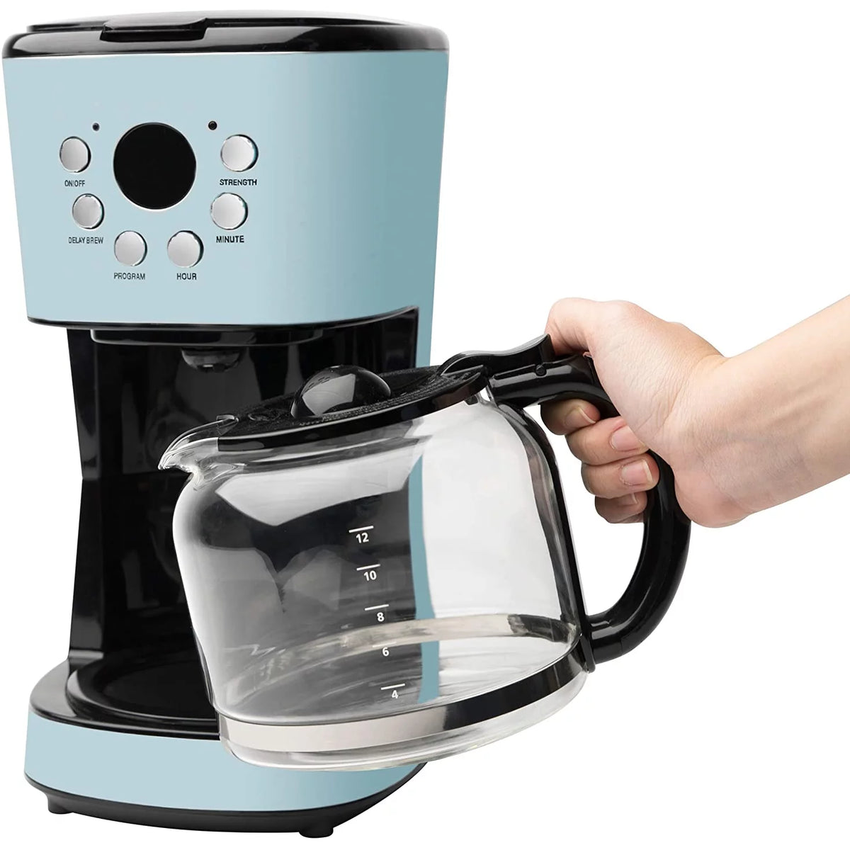 Blue 12 Cup Programmable Coffee Maker Q857