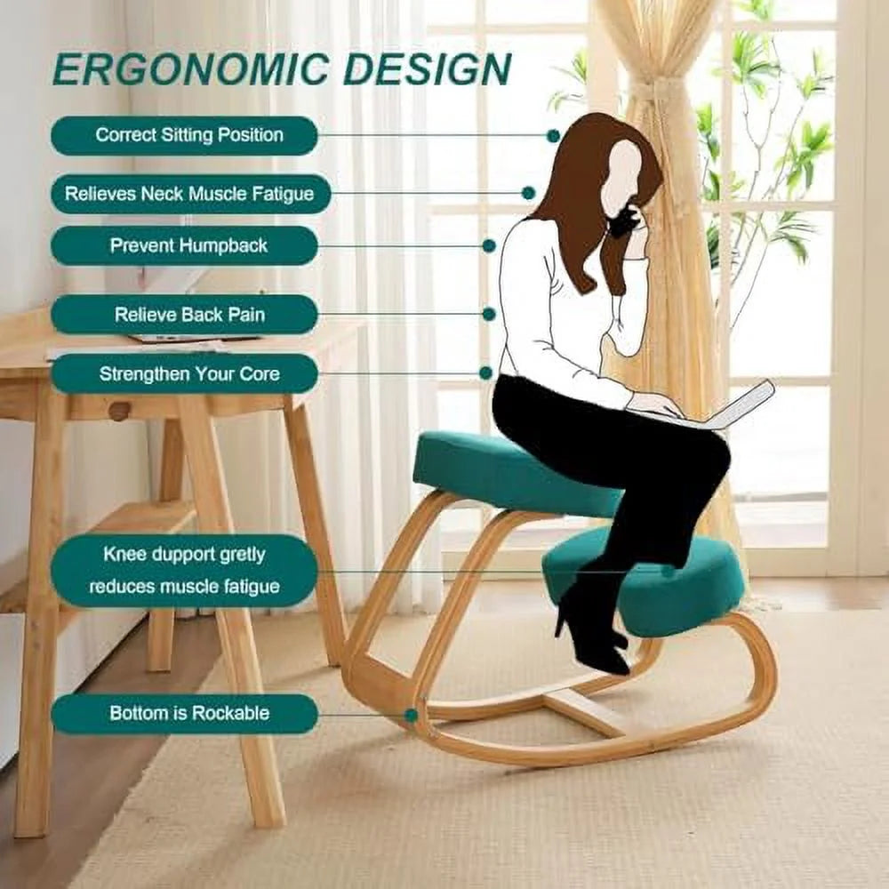 Adjustable Ergonomic Kneeling Chair with Cushion W501241