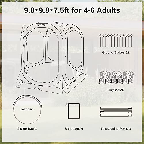 Pop-Up Screen House Tent 10 x 10 FT with Carry Bag F4357
