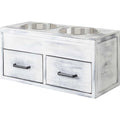 Elevated Wood Dog Bowl D23098