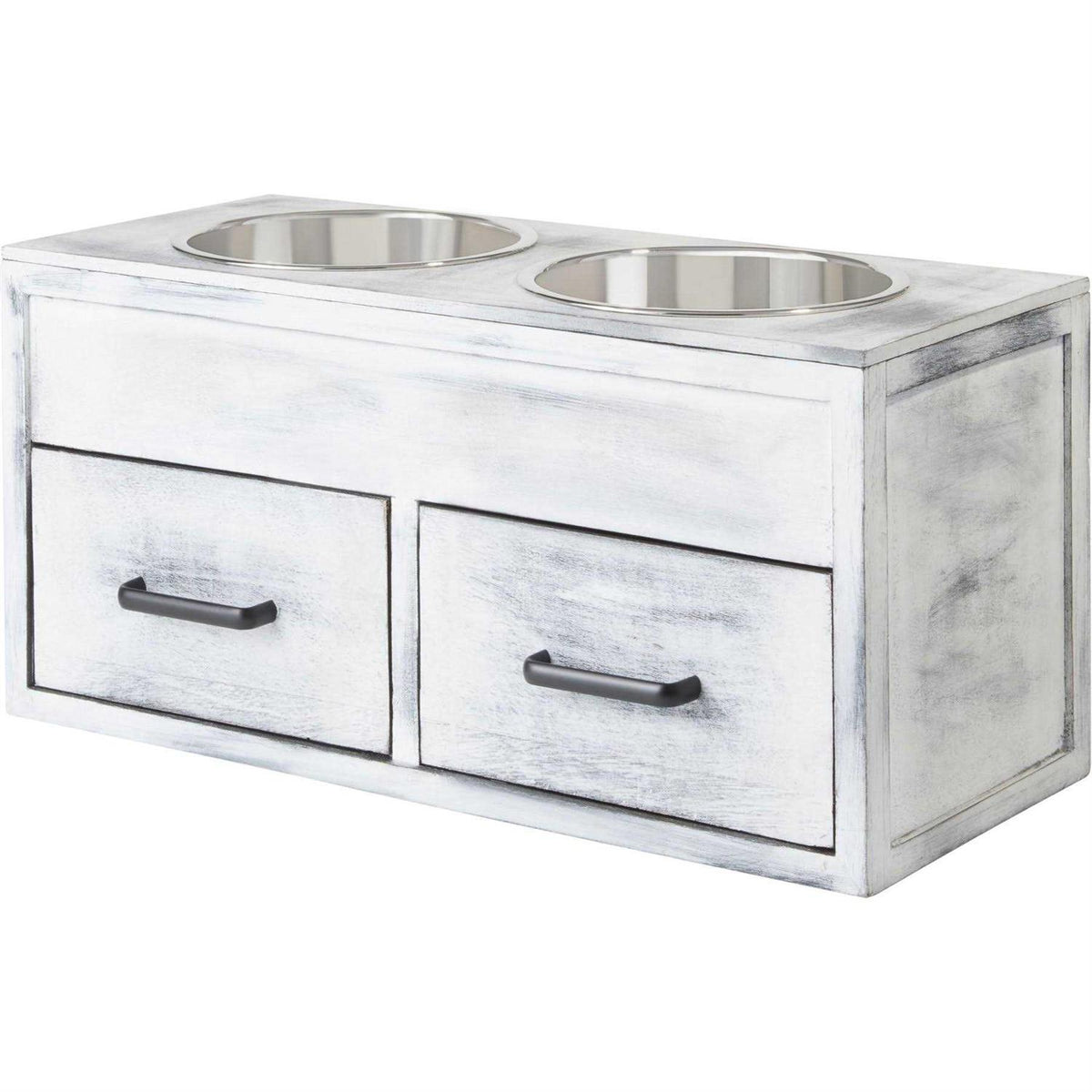 Elevated Wood Dog Bowl D23098