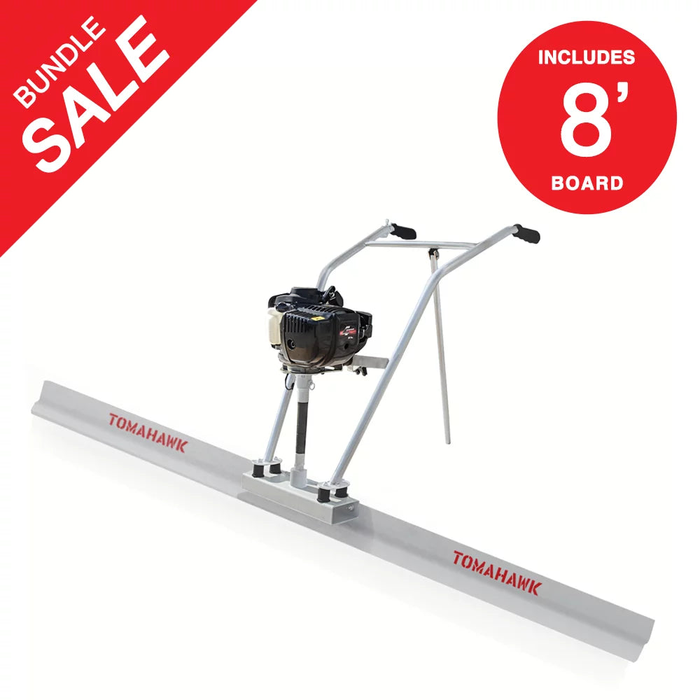 37.7cc Gas Concrete Power Screed with 8ft Aluminum Board A216