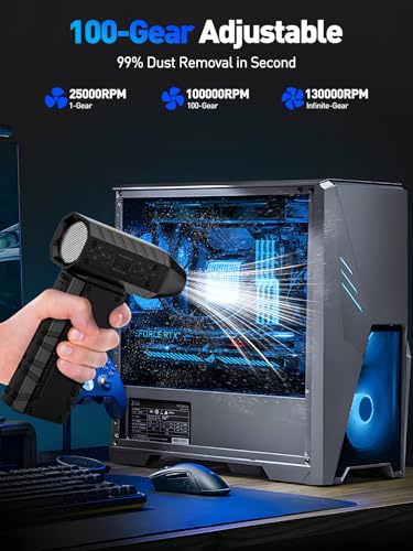 Cordless Electric Air Duster 130000RPM with LED Light L100