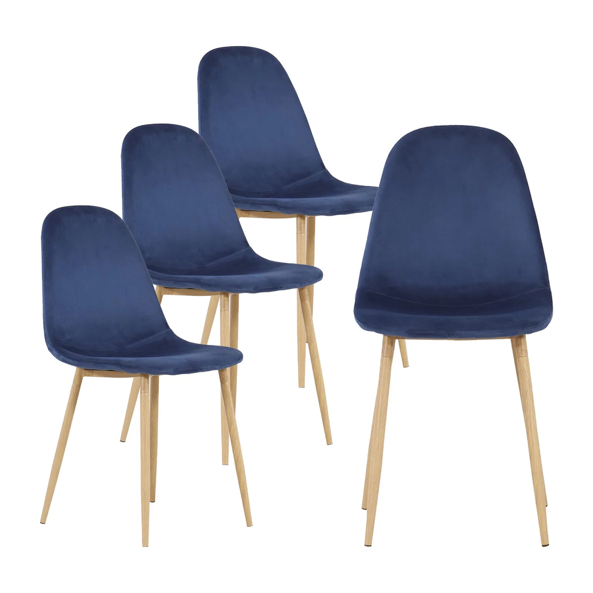 Velvet Upholstered Dining Chairs Set of 4 E4187