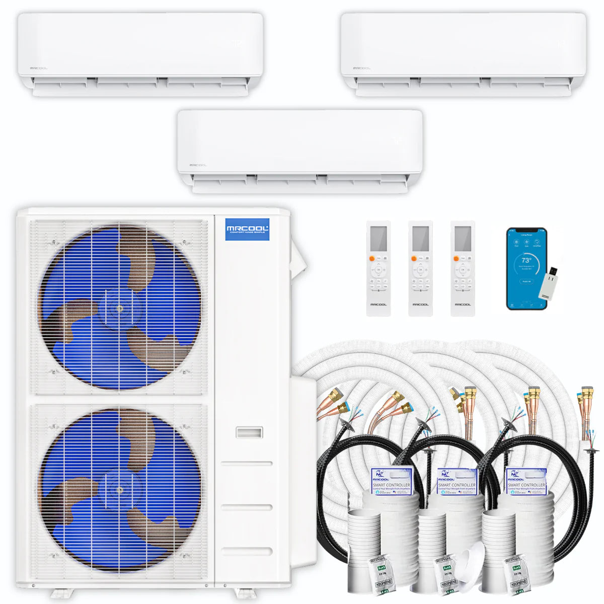 39,000 BTU 3 Zone Ductless Air Conditioner and Heat Pump E169